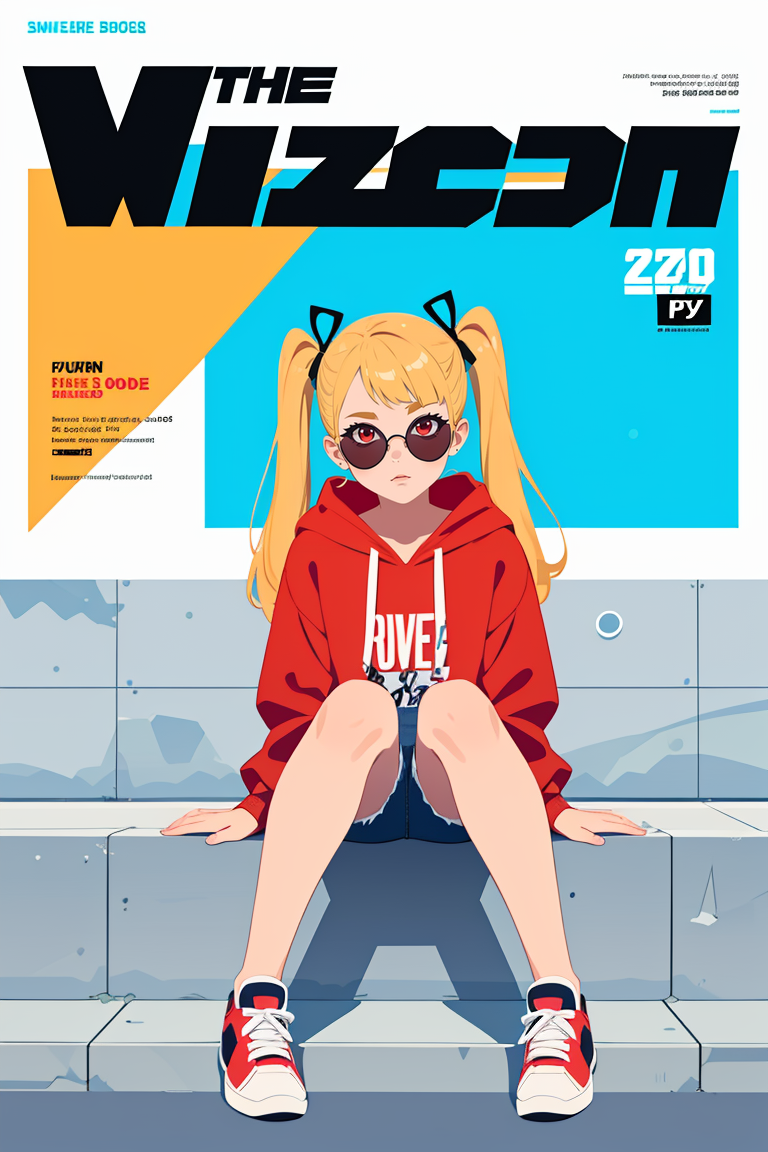 410790-3133140595-flat vector art,vector illustration, (Magazine cover-style illustration of a fashionable girl),street, in public,(The text on th.png